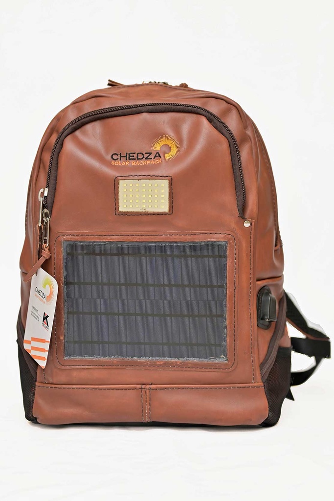 Brown Chedza Solar Backpack