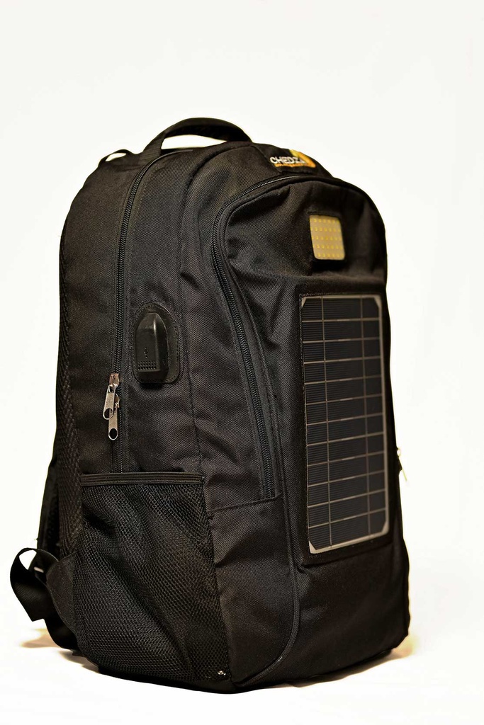 Black Chedza Solar Backpack